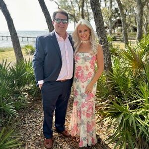 Floral Strapless Maxi Dress